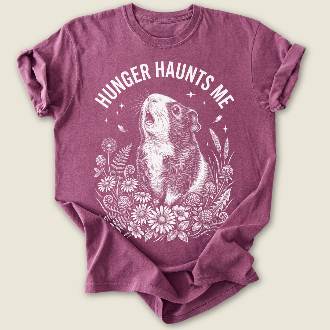 Hunger Haunts Me T-shirt-Tee-Berry-Guinea Pig Culture