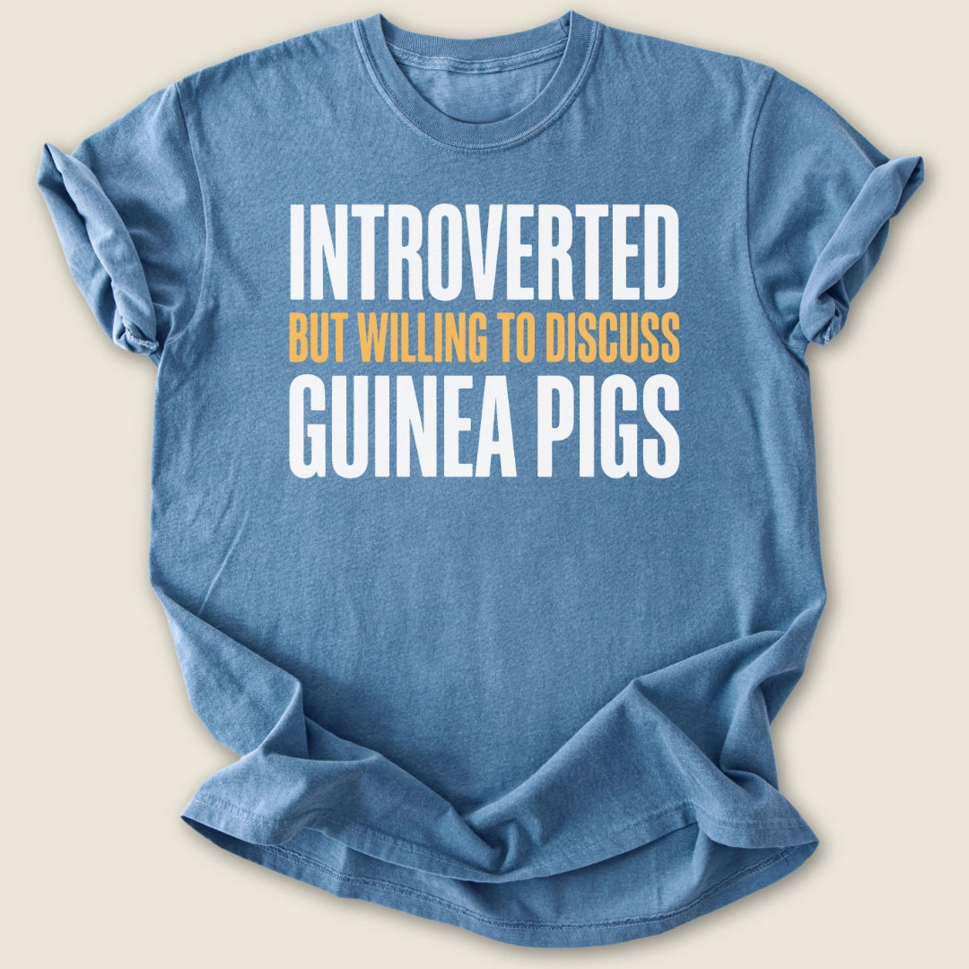 Introverted T-shirt-Tee-Blue Jean-Guinea Pig Culture