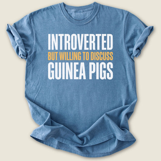 Introverted T-shirt-Tee-Blue Jean-Guinea Pig Culture