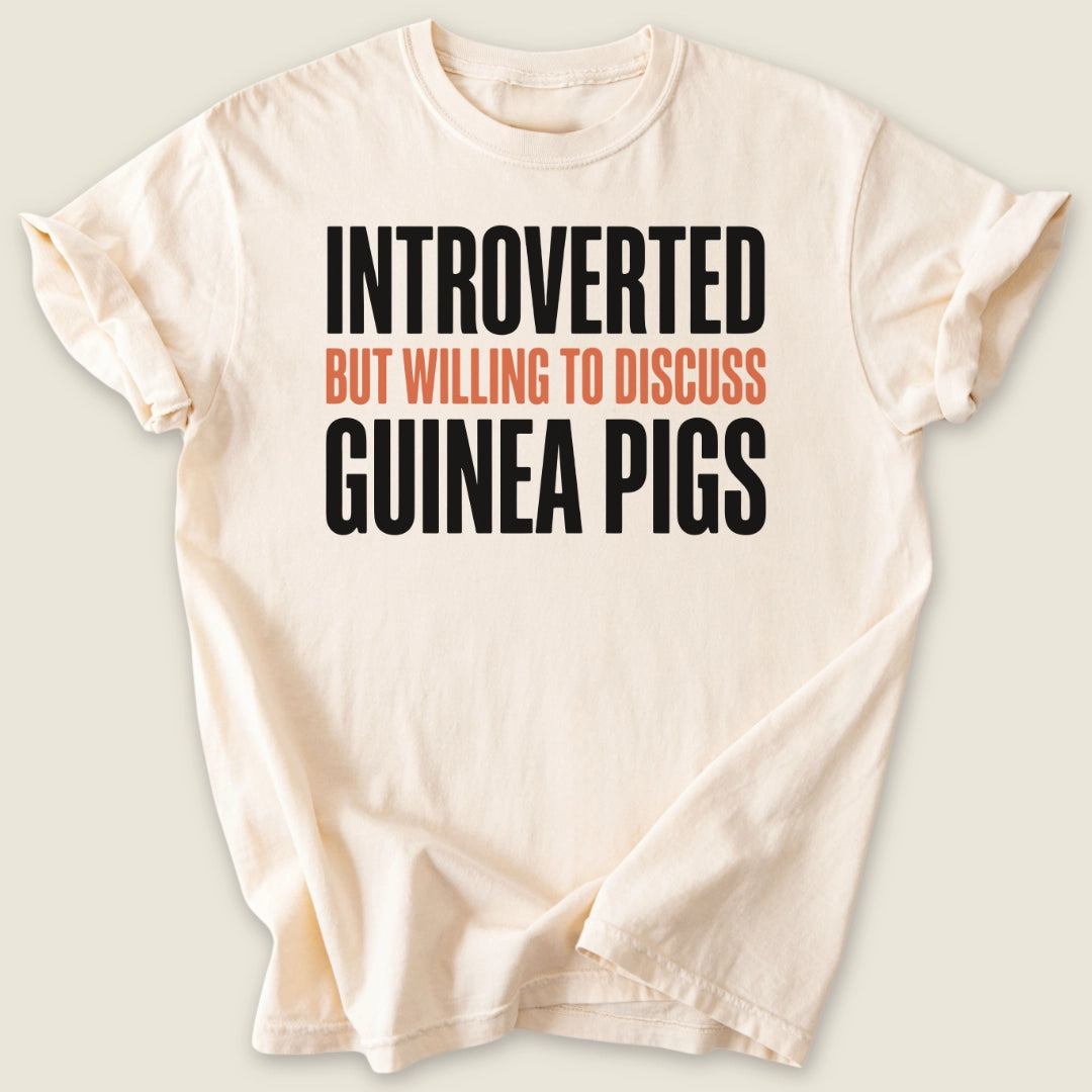 Introverted T-shirt-Tee-Ivory-Guinea Pig Culture