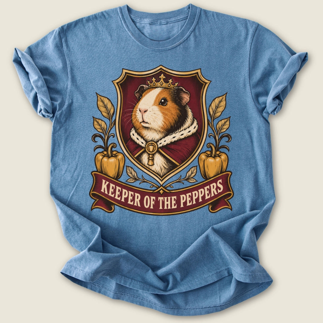 Keeper Of The Peppers T-shirt-Tee-Blue Jean-Guinea Pig Culture