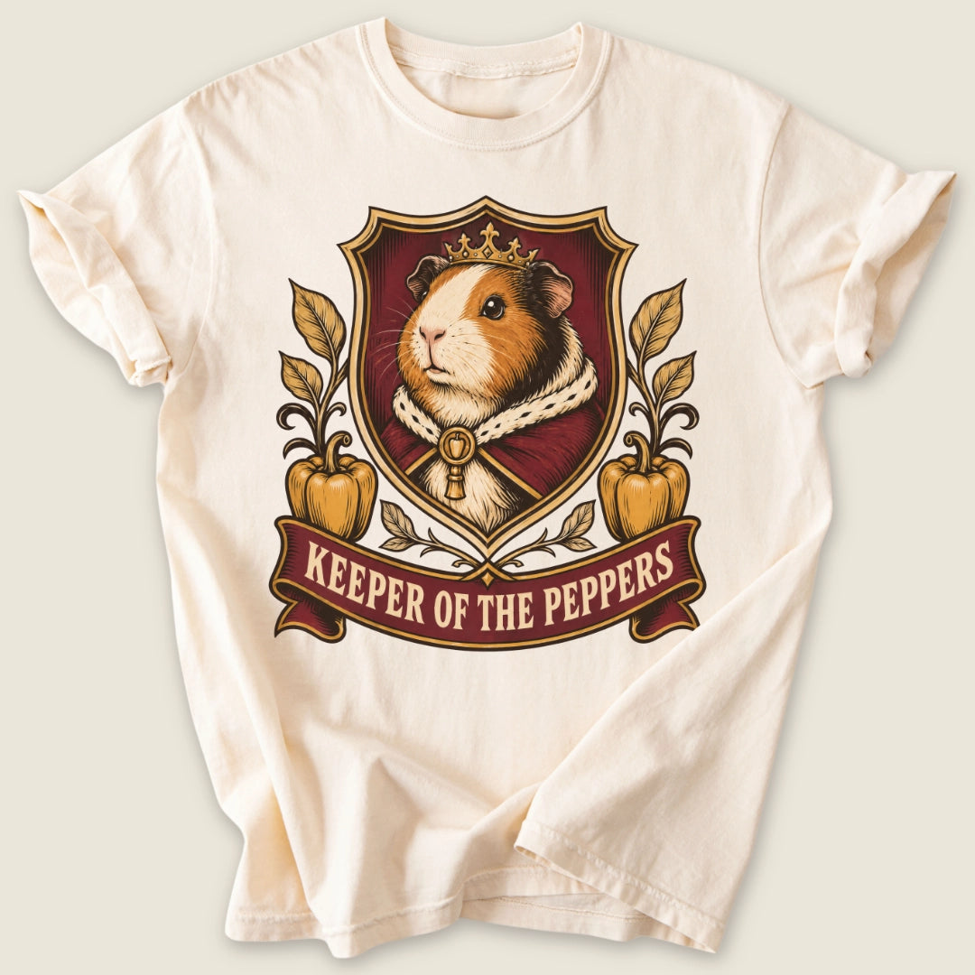 Keeper Of The Peppers T-shirt-Tee-Ivory-Guinea Pig Culture