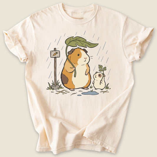Leafy Cover T-shirt-Tee-Ivory-Guinea Pig Culture