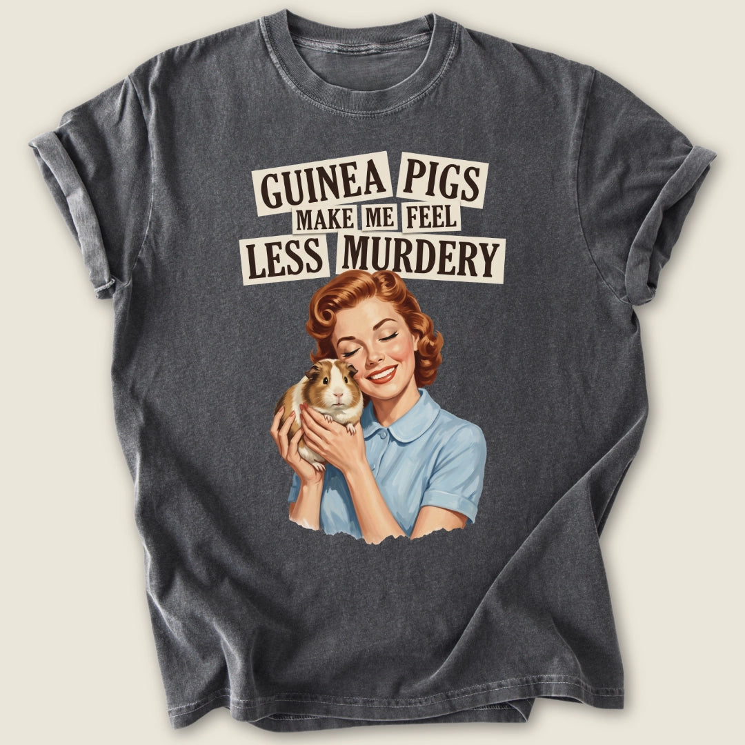 Less Murdery T-shirt-Tee-Pepper-Guinea Pig Culture