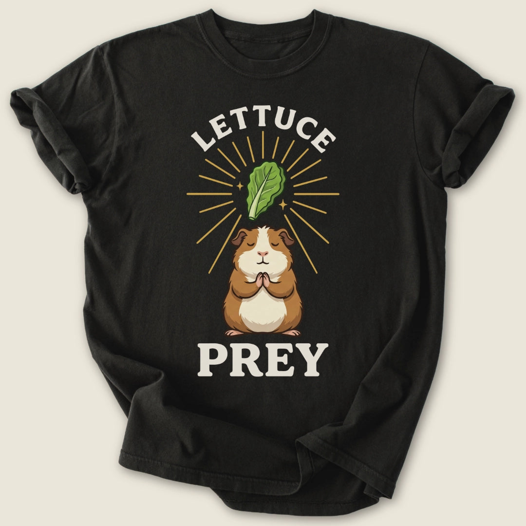 Lettuce Prey T-shirt-Tee-Black-Guinea Pig Culture