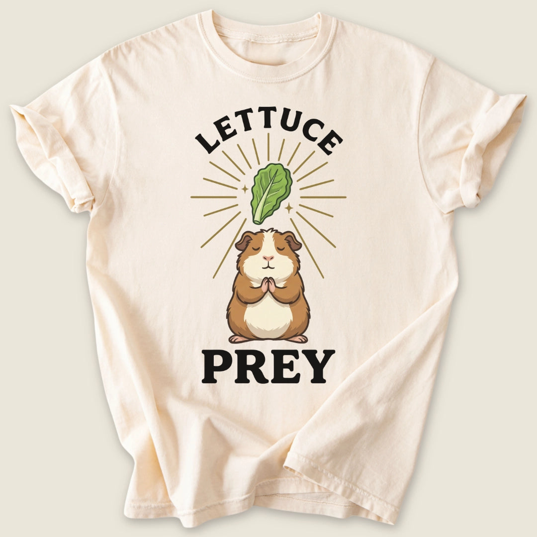 Lettuce Prey T-shirt-Tee-Ivory-Guinea Pig Culture