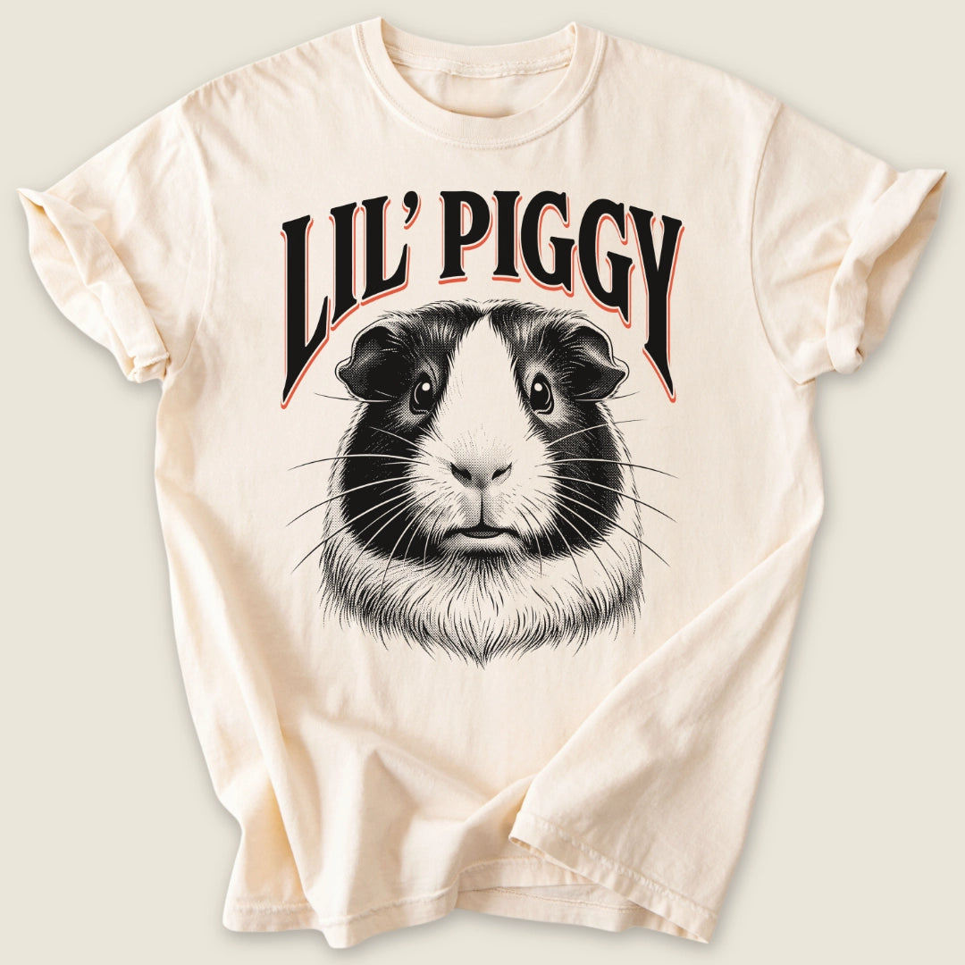 Lil' Piggy T-shirt-Tee-Ivory-Guinea Pig Culture
