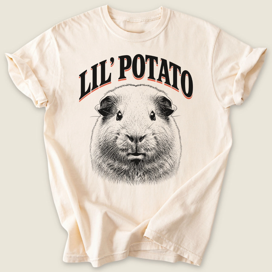 Lil' Potato T-shirt-Tee-Ivory-Guinea Pig Culture