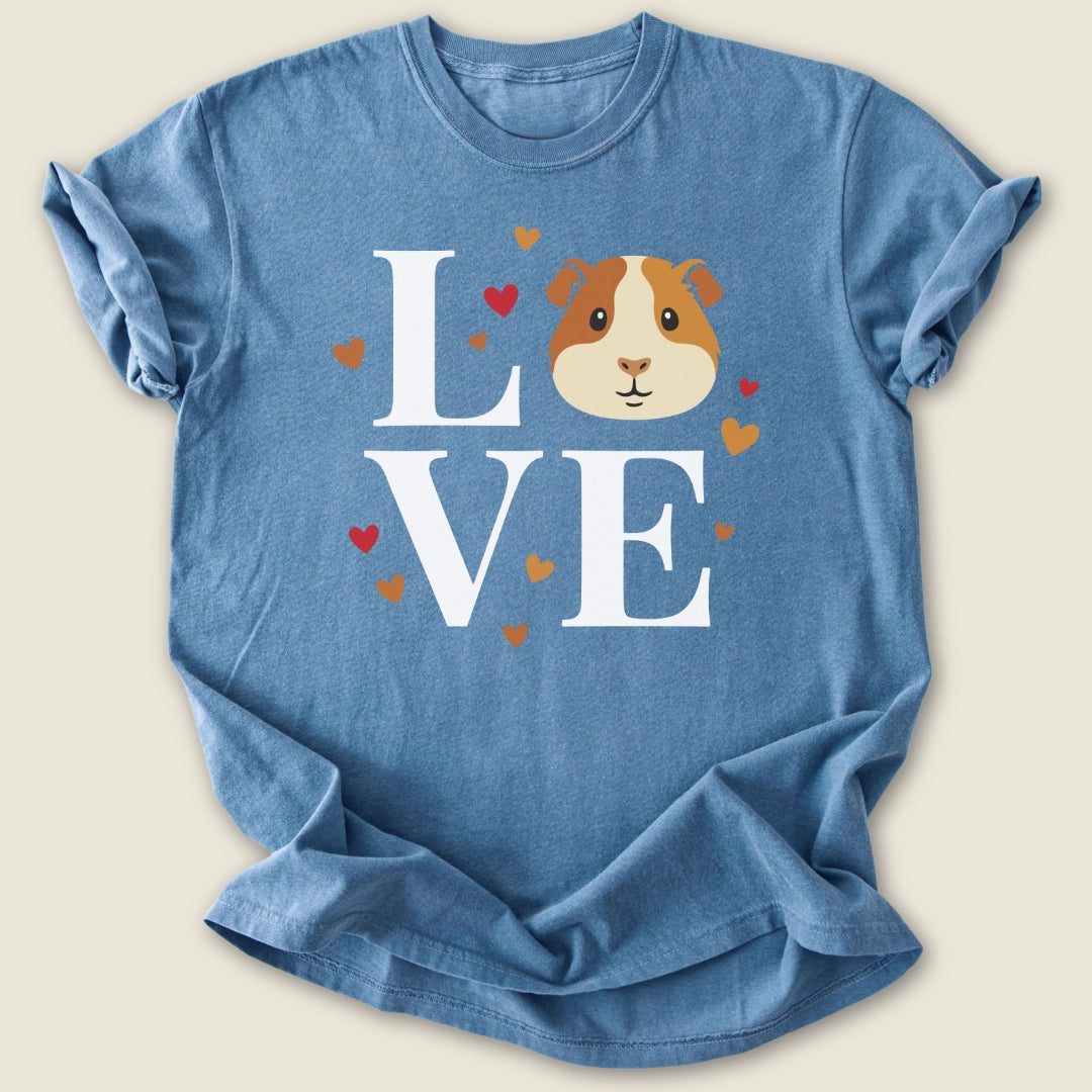 Love T-shirt-Tee-Blue Jean-Guinea Pig Culture