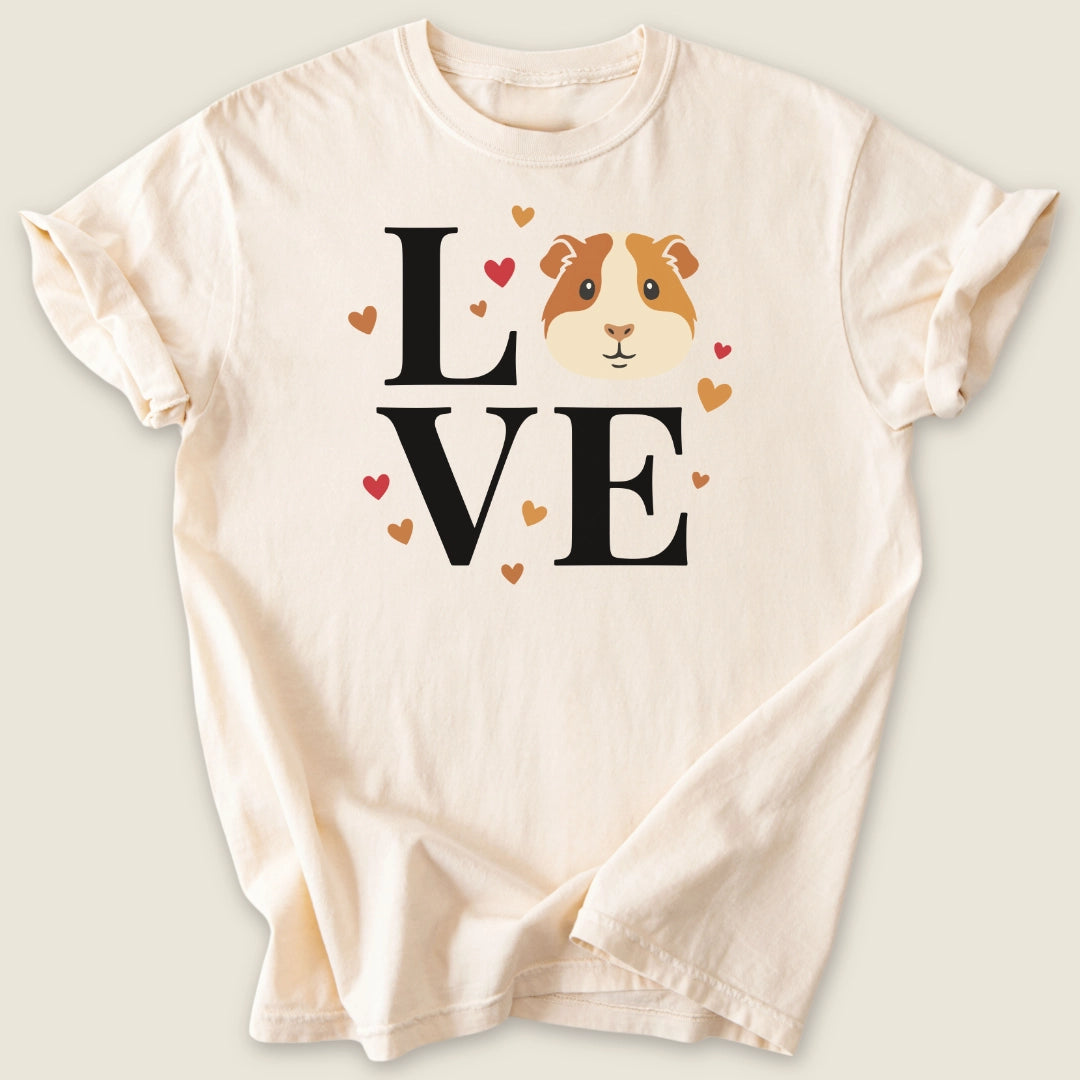 Love T-shirt-Tee-Ivory-Guinea Pig Culture