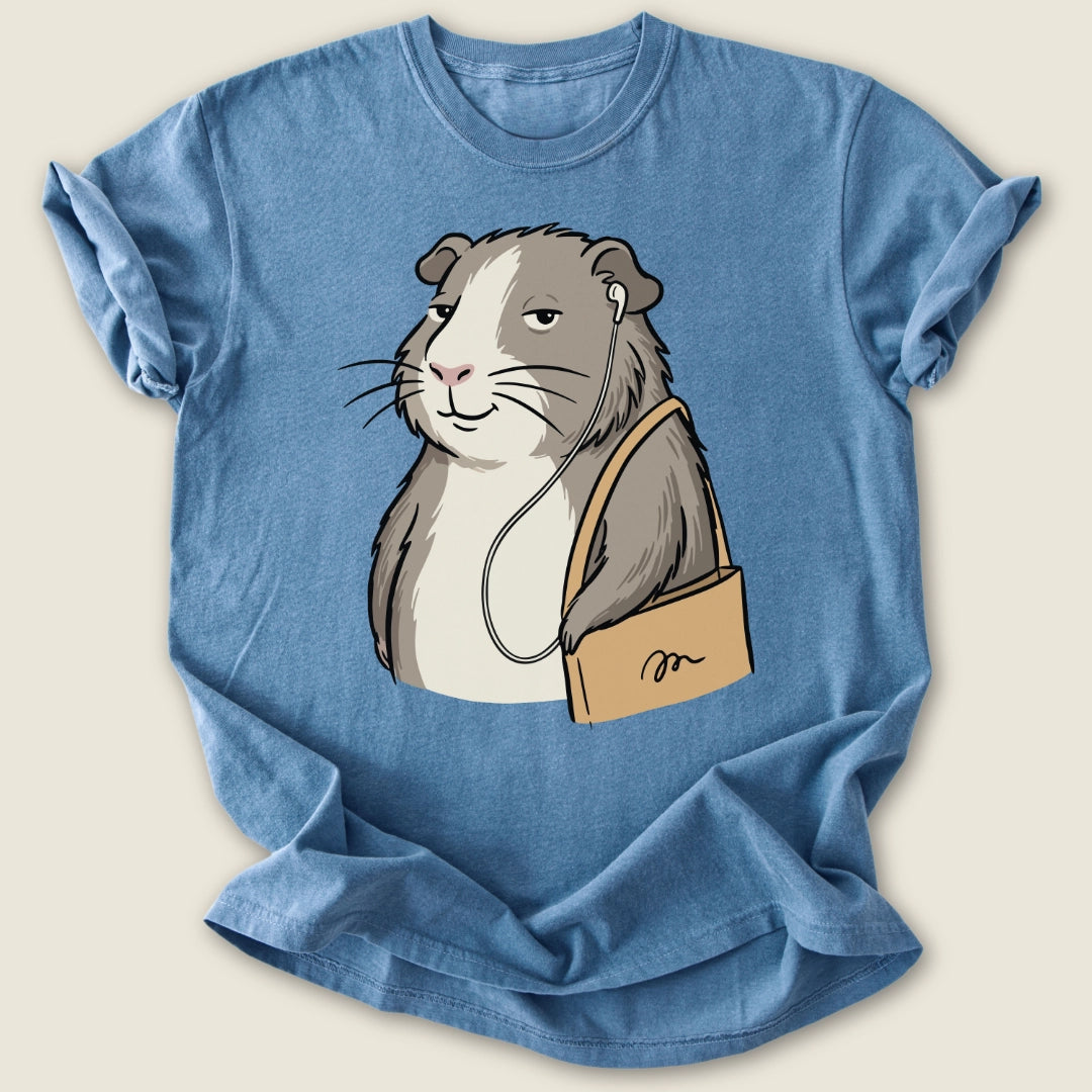 Main Character Piggy T-shirt-Tee-Blue Jean-Guinea Pig Culture