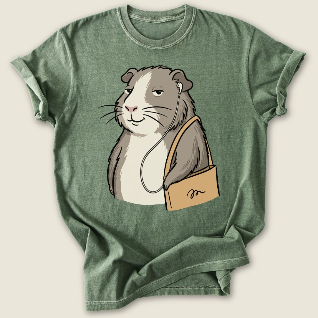 Main Character Piggy T-shirt-Tee-Moss-Guinea Pig Culture
