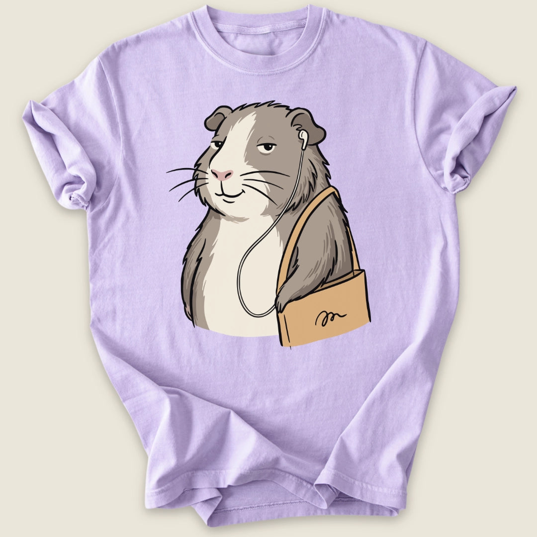 Main Character Piggy T-shirt-Tee-Orchid-Guinea Pig Culture