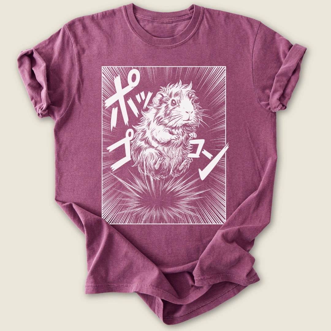 Manga Popcorn T-shirt-Tee-Berry-Guinea Pig Culture