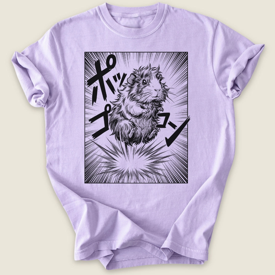 Manga Popcorn T-shirt-Tee-Orchid-Guinea Pig Culture