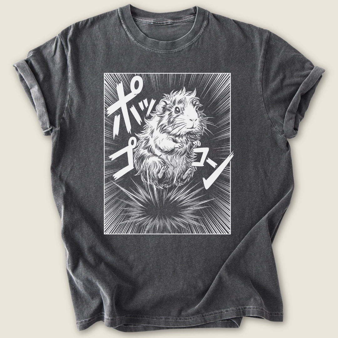Manga Popcorn T-shirt-Tee-Pepper-Guinea Pig Culture