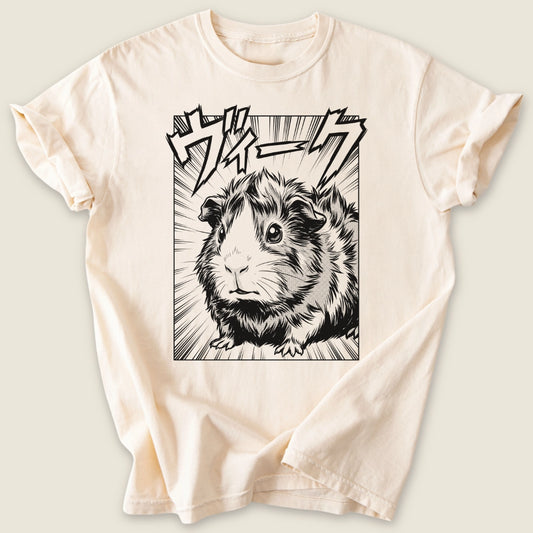 Manga Wheek T-shirt-Tee-Ivory-Guinea Pig Culture