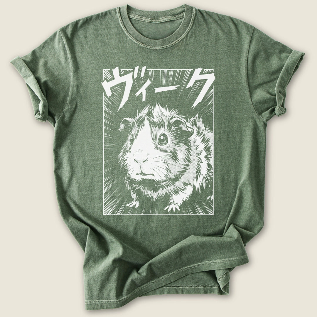 Manga Wheek T-shirt-Tee-Moss-Guinea Pig Culture