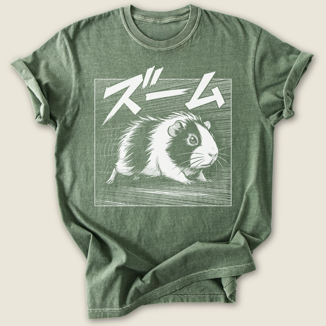 Manga Zoomies T-shirt-Tee-Moss-Guinea Pig Culture