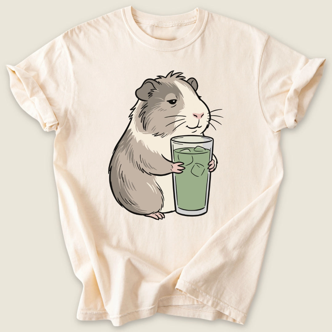 Matcha Piggy T-shirt-Tee-Ivory-Guinea Pig Culture