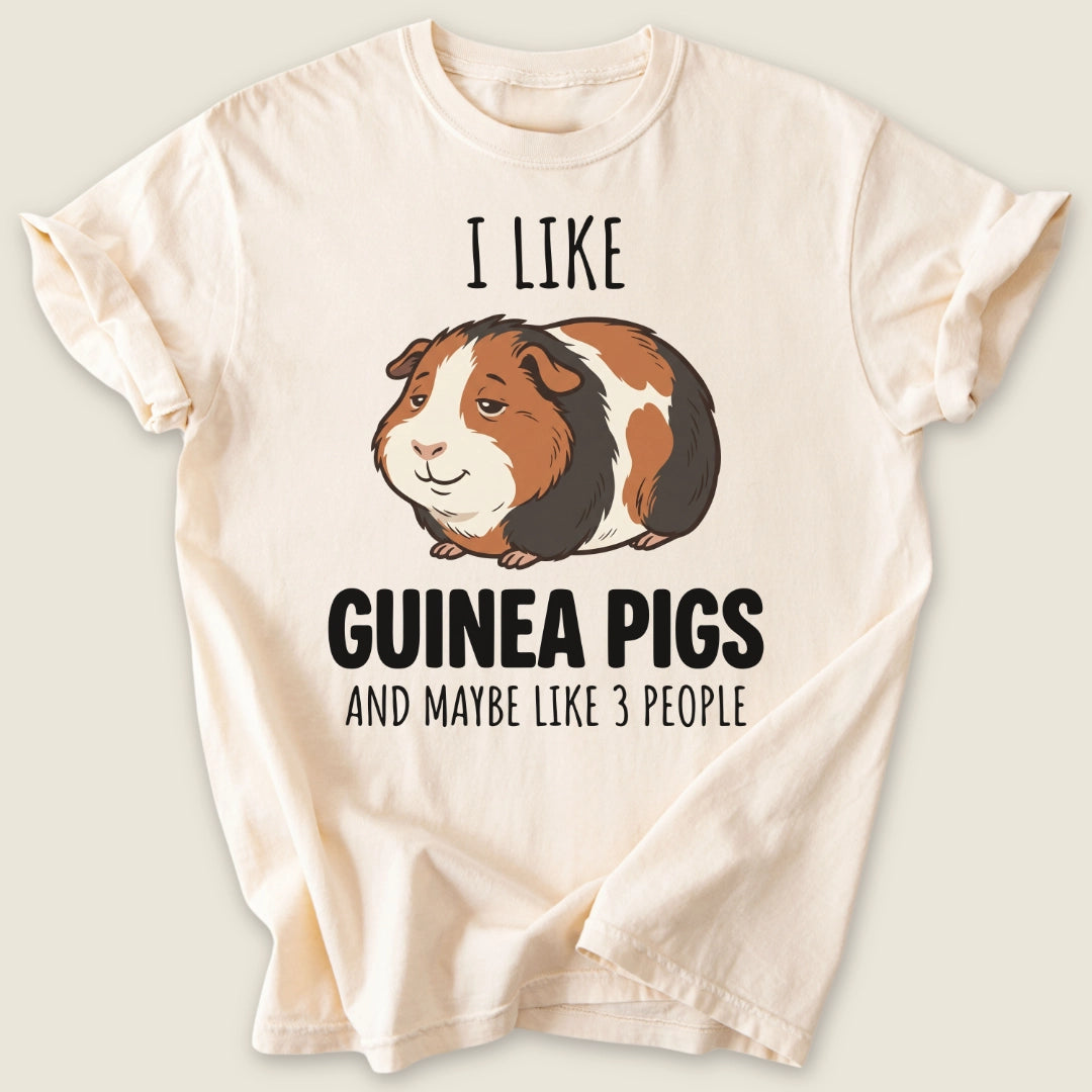 Maybe Like 3 People T-shirt-Tee-Ivory-Guinea Pig Culture