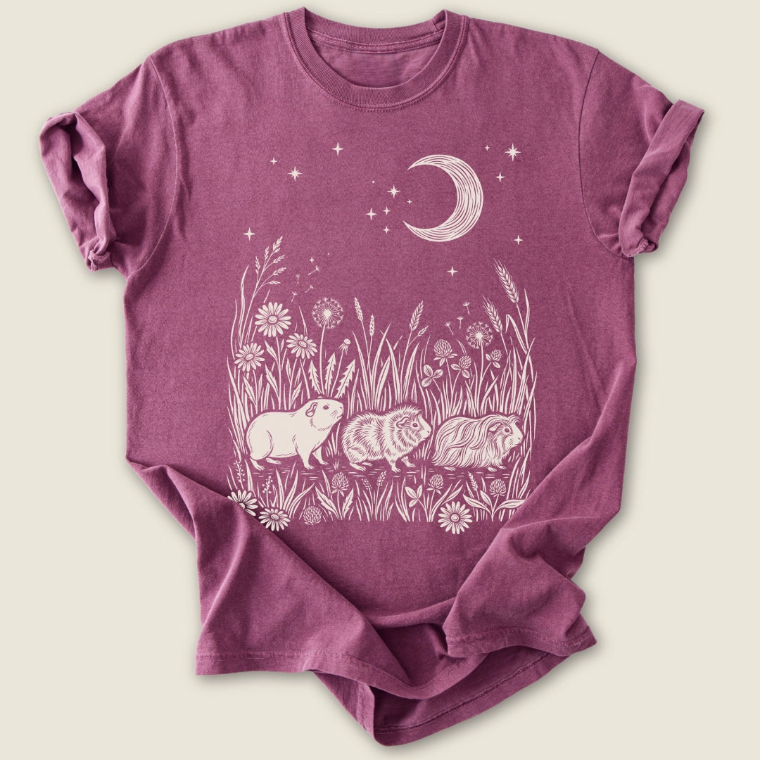 Midnight Meadow Herd T-shirt-Tee-Berry-Guinea Pig Culture