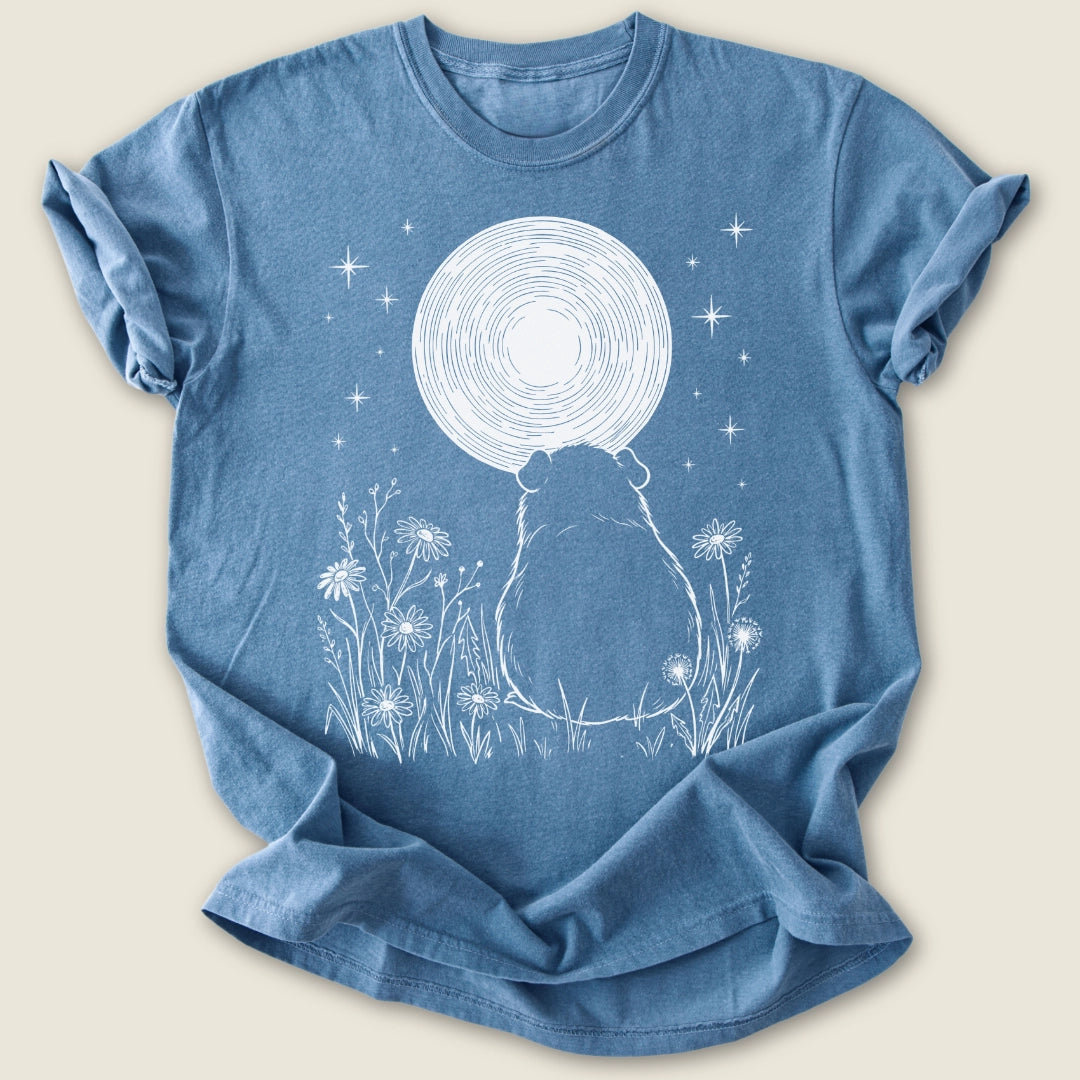 Moonwatcher T-shirt-Tee-Blue Jean-Guinea Pig Culture