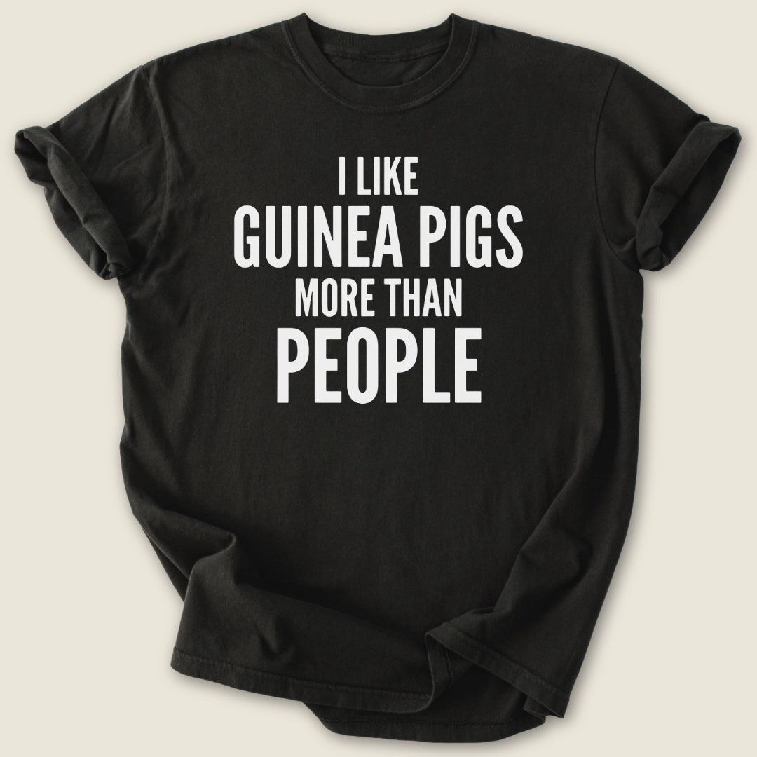 More Than People T-shirt-Tee-Black-Guinea Pig Culture