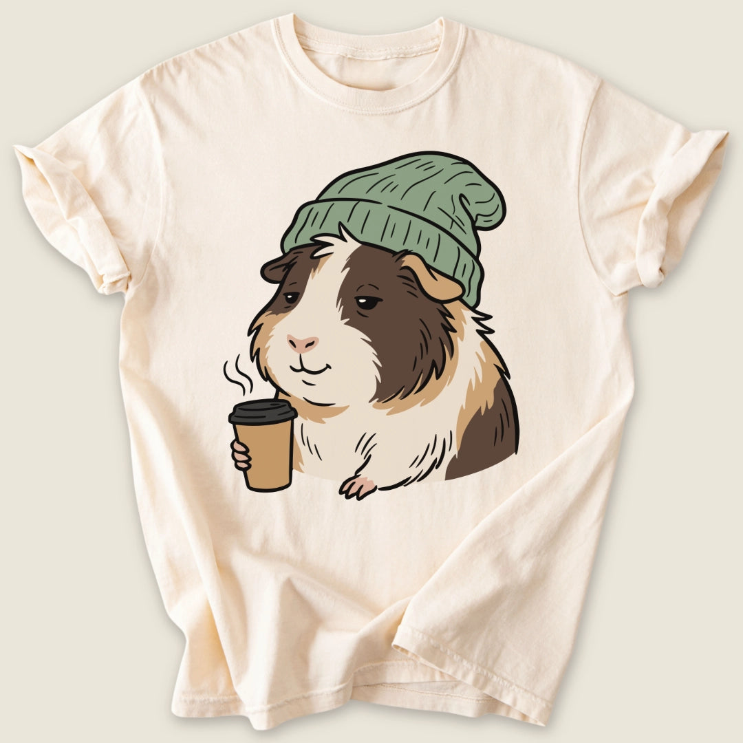 Morning Piggo T-shirt-Tee-Ivory-Guinea Pig Culture