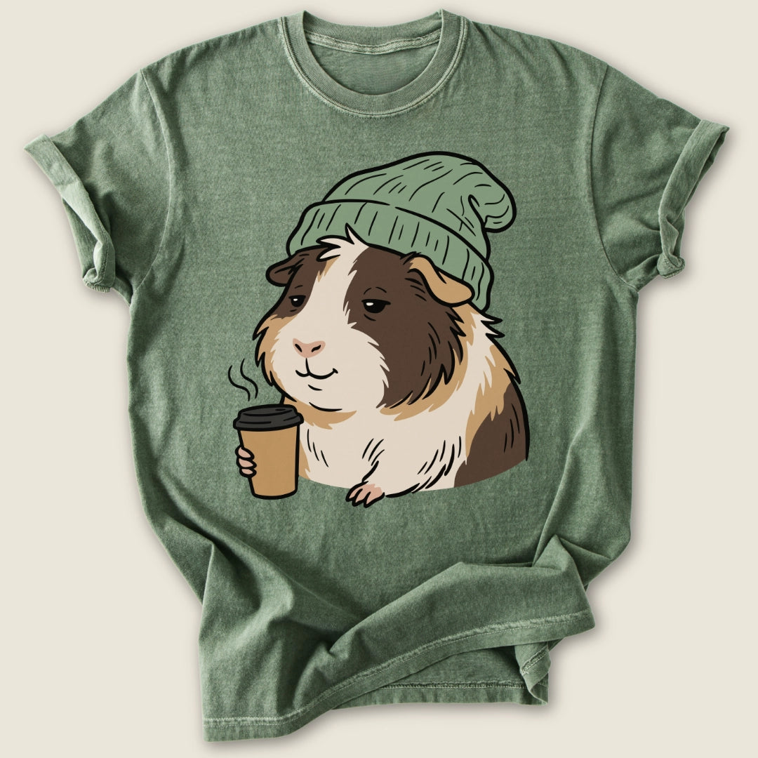 Morning Piggo T-shirt-Tee-Moss-Guinea Pig Culture