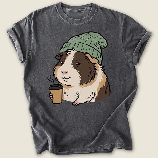 Morning Piggo T-shirt-Tee-Pepper-Guinea Pig Culture