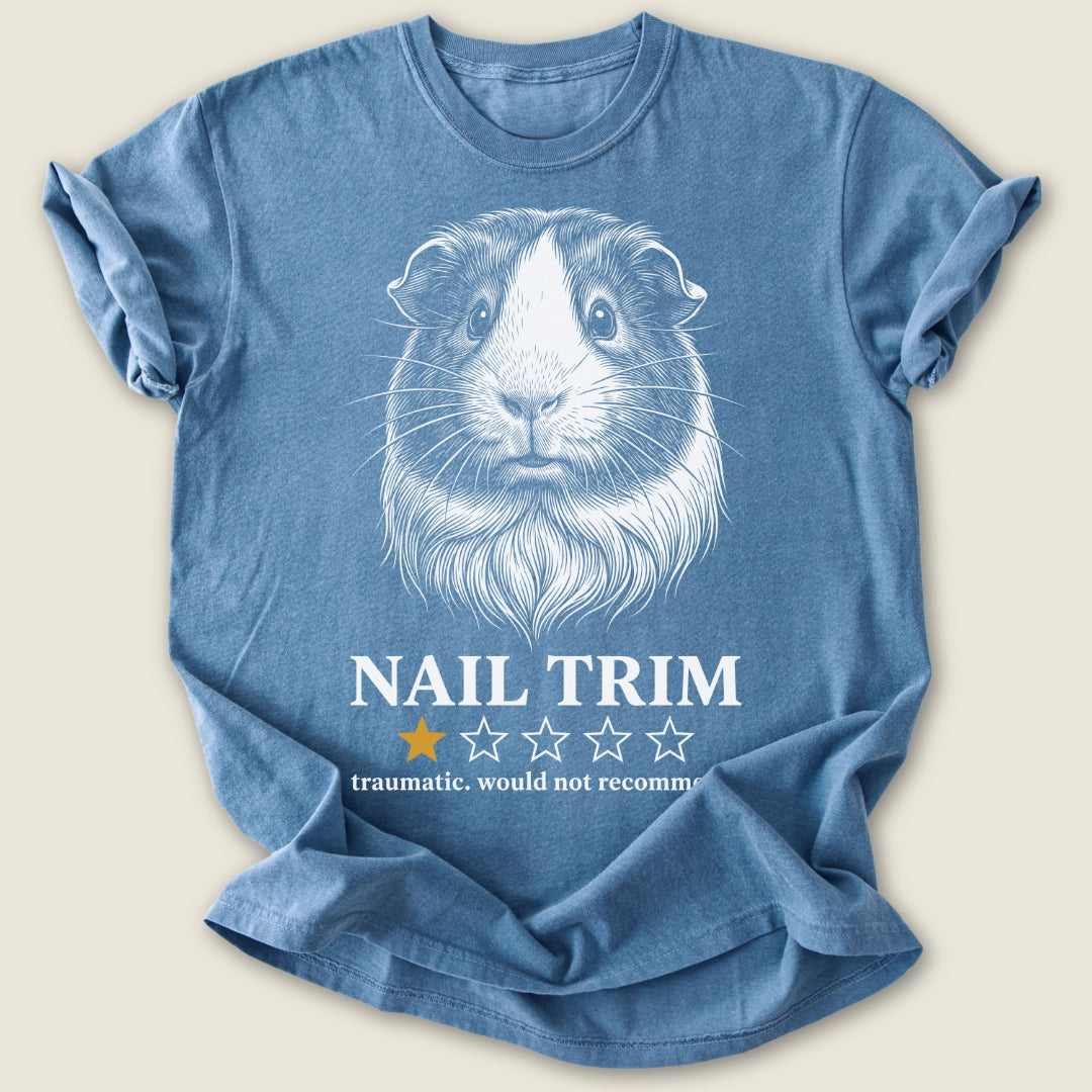 One Star Nail Trim T-shirt-Tee-Blue Jean-Guinea Pig Culture