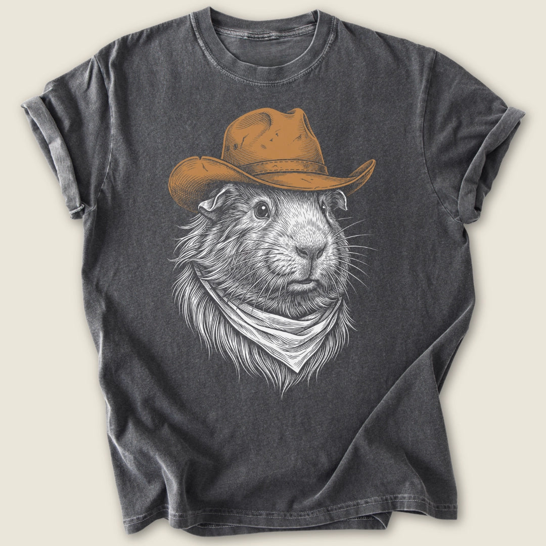Outlaw Cavy T-shirt-Tee-Pepper-Guinea Pig Culture