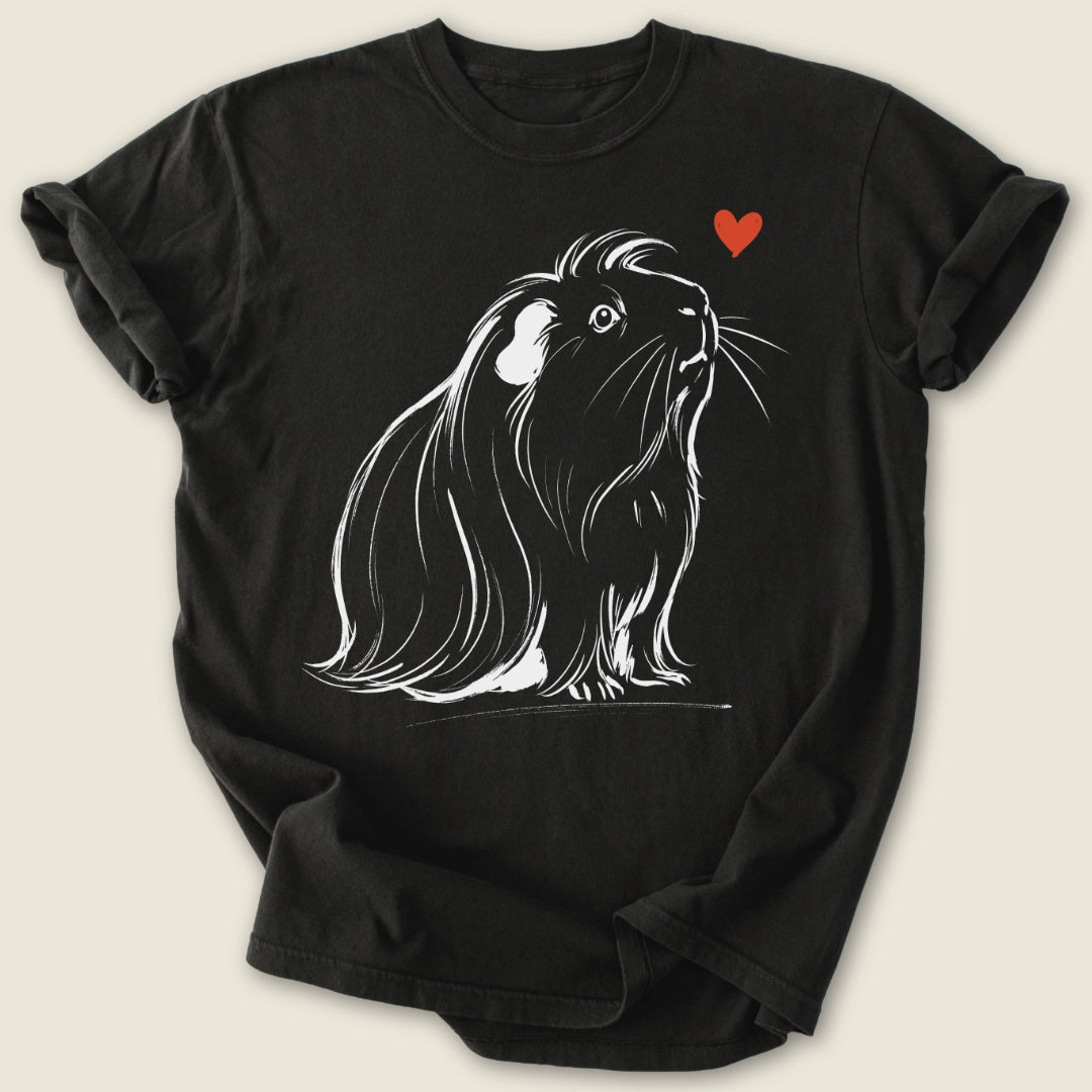 Peruvian Guinea Ink T-shirt-Tee-Black-Guinea Pig Culture