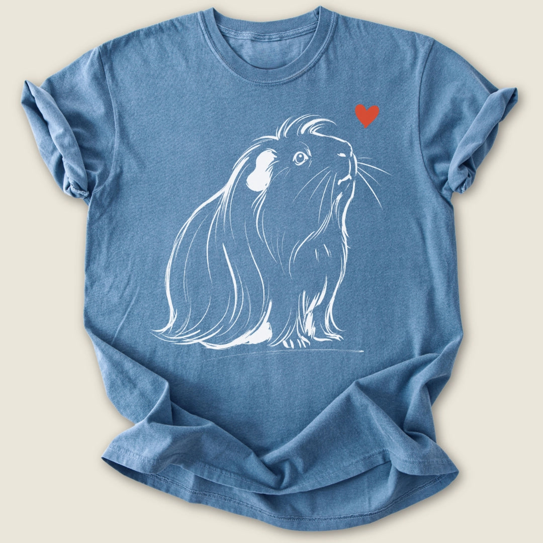 Peruvian Guinea Ink T-shirt-Tee-Blue Jean-Guinea Pig Culture