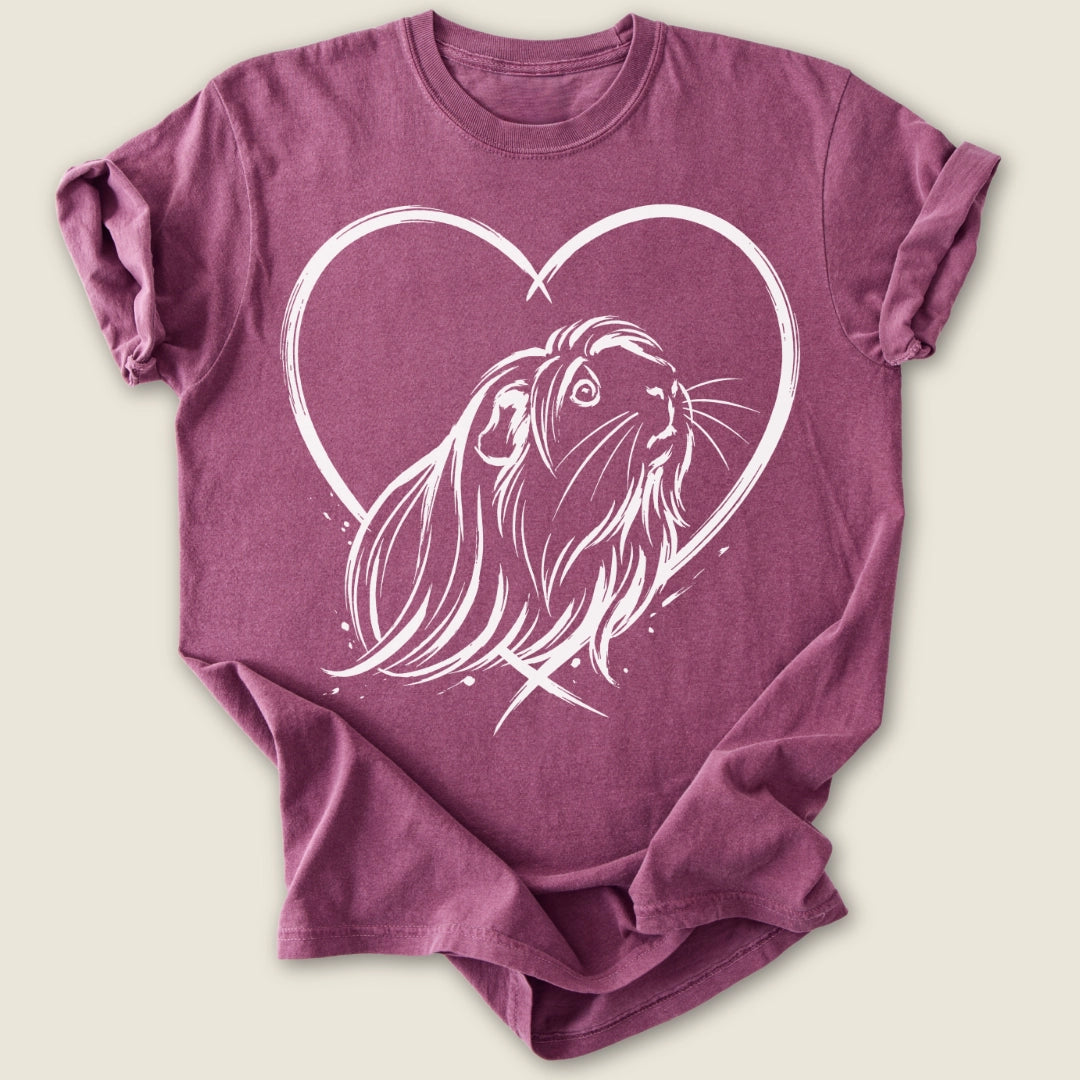 Peruvian Heart T-shirt-Tee-Berry-Guinea Pig Culture