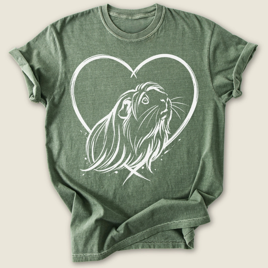 Peruvian Heart T-shirt-Tee-Moss-Guinea Pig Culture