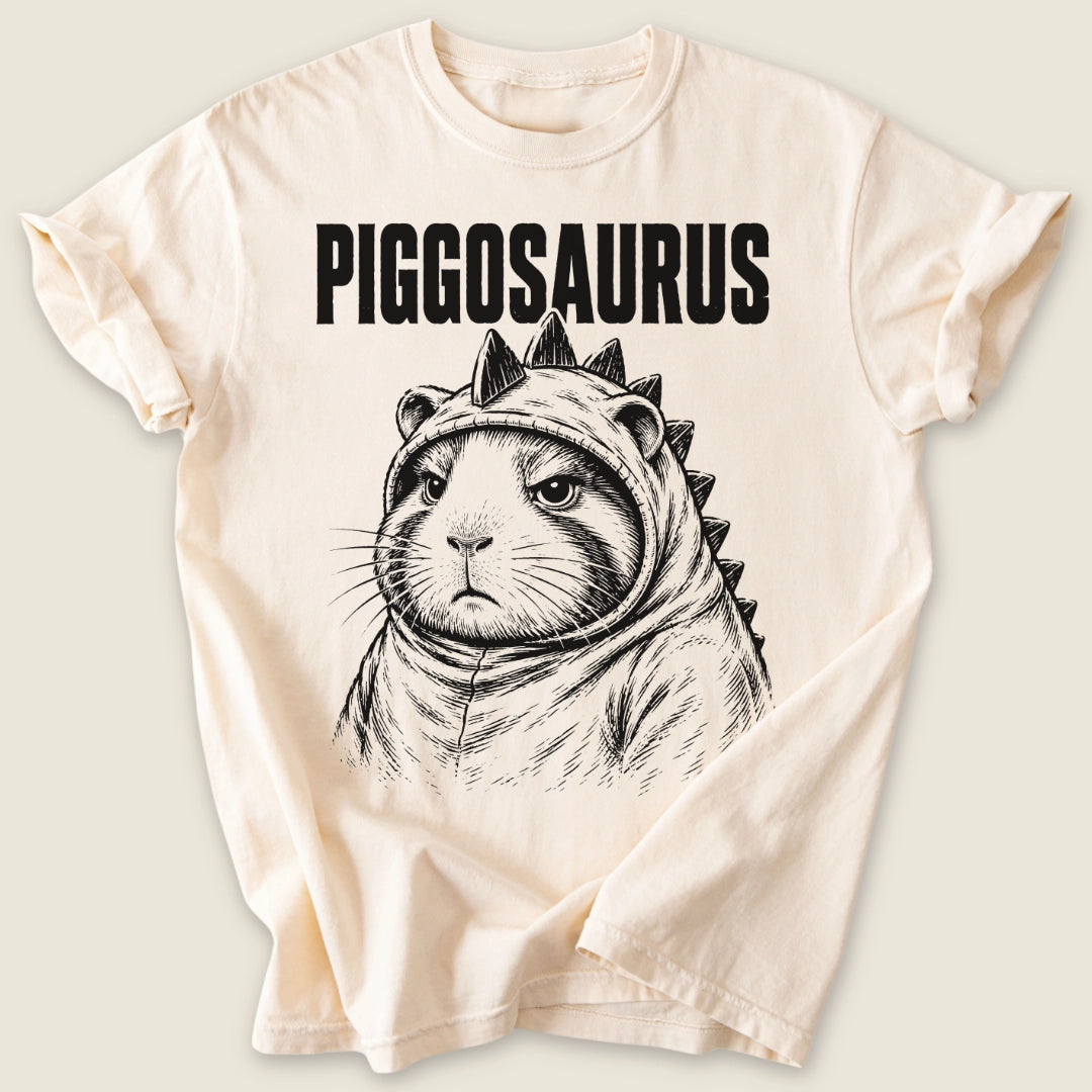 Piggosaurus T-shirt-Tee-Ivory-Guinea Pig Culture