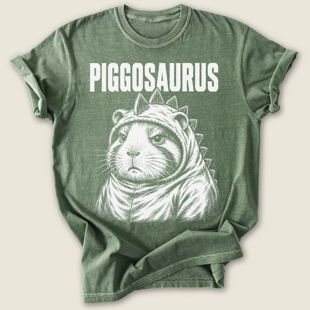 Piggosaurus T-shirt-Tee-Moss-Guinea Pig Culture