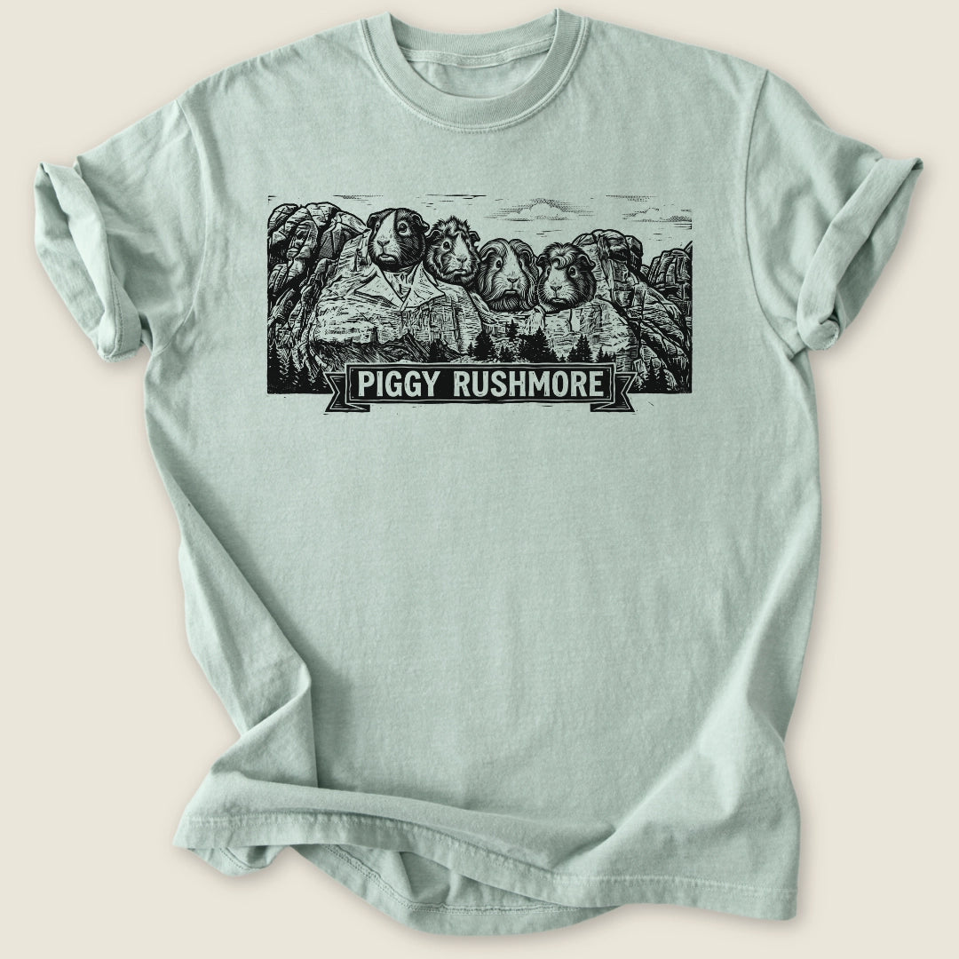 Piggy Rushmore T-shirt-Tee-Bay-Guinea Pig Culture