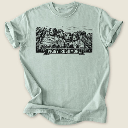 Piggy Rushmore T-shirt-Tee-Bay-Guinea Pig Culture