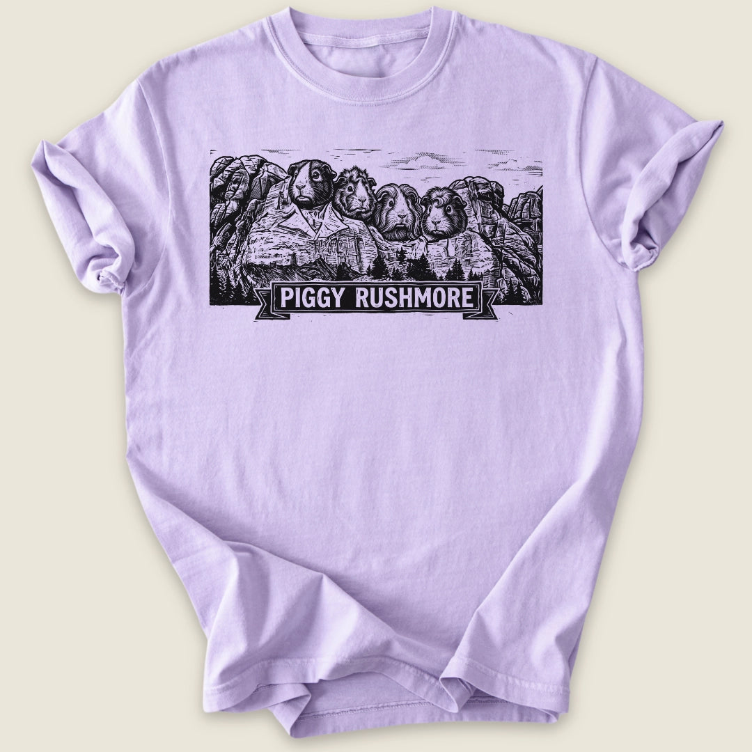Piggy Rushmore T-shirt-Tee-Orchid-Guinea Pig Culture