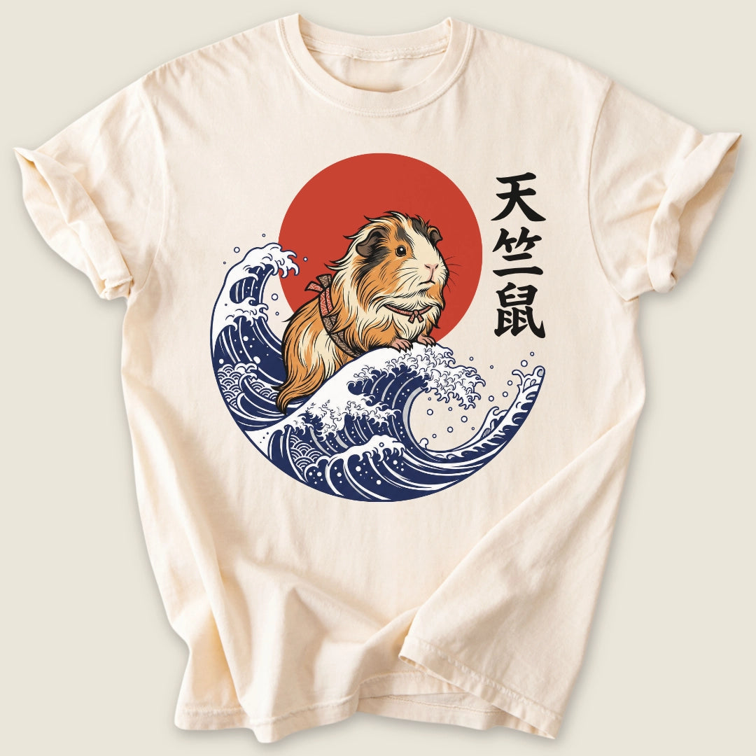 Piggy of Kanagawa T-shirt-Tee-Ivory-Guinea Pig Culture