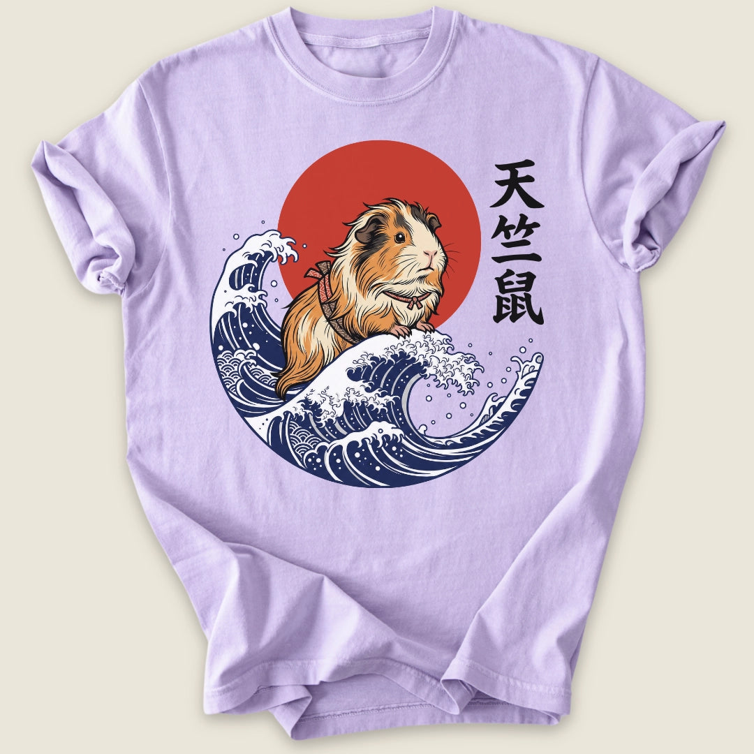 Piggy of Kanagawa T-shirt-Tee-Orchid-Guinea Pig Culture