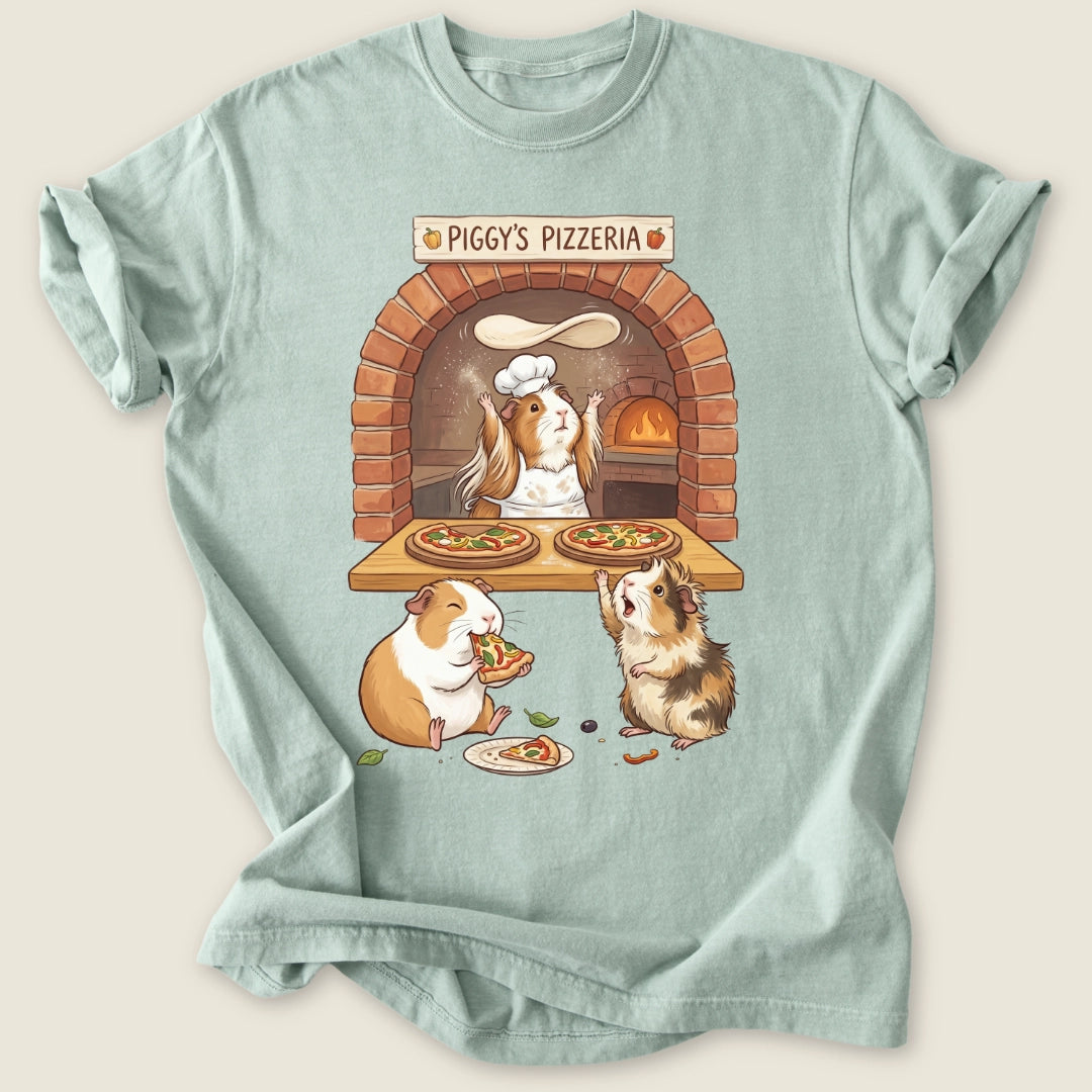 Piggy's Pizzeria T-shirt-Tee-Bay-Guinea Pig Culture