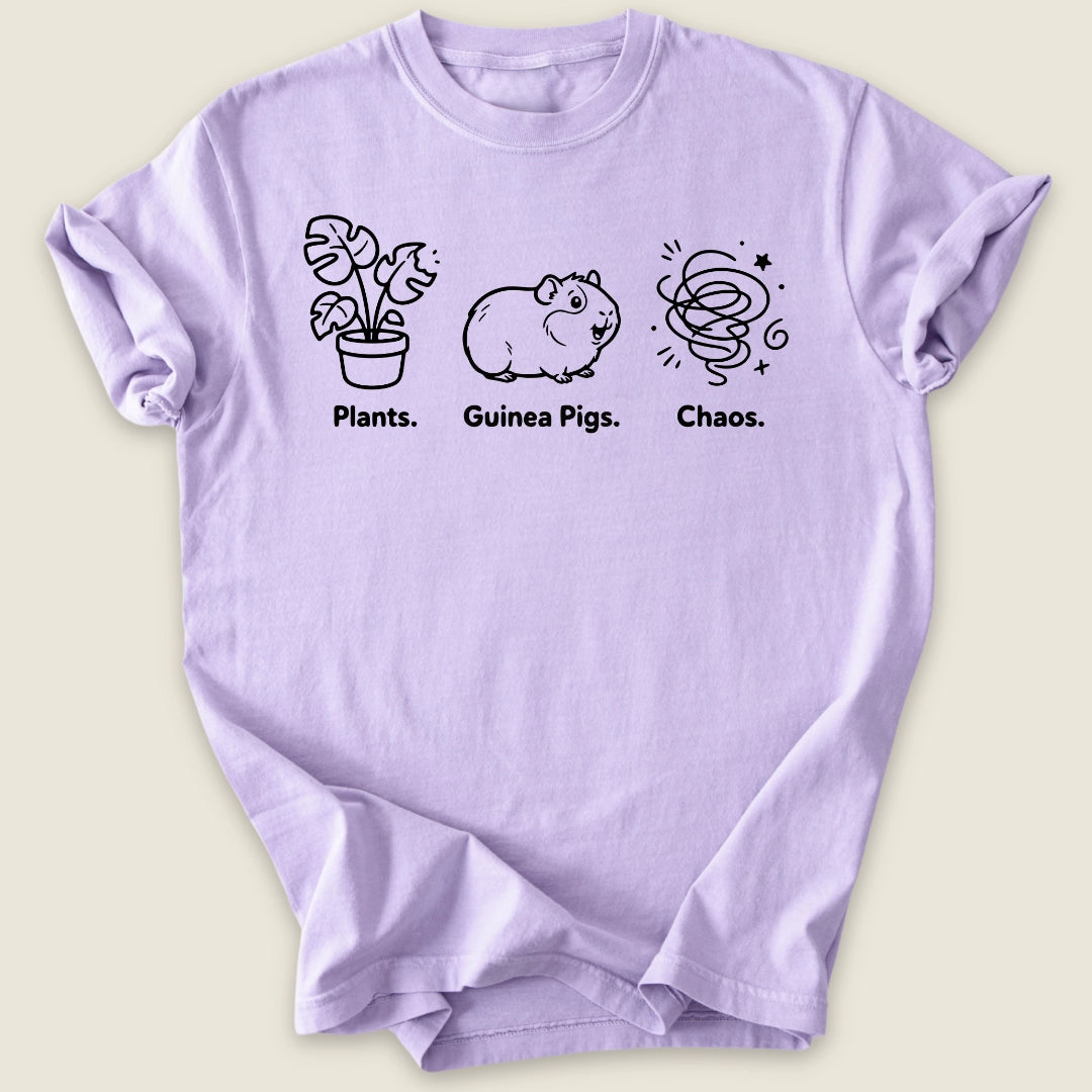 Plants. Guinea Pigs. Chaos. T-shirt-Tee-Orchid-Guinea Pig Culture