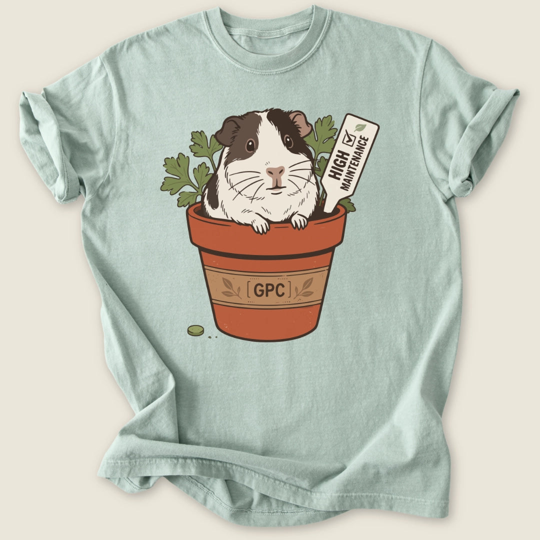 Potted Piggy T-shirt-Tee-Bay-Guinea Pig Culture