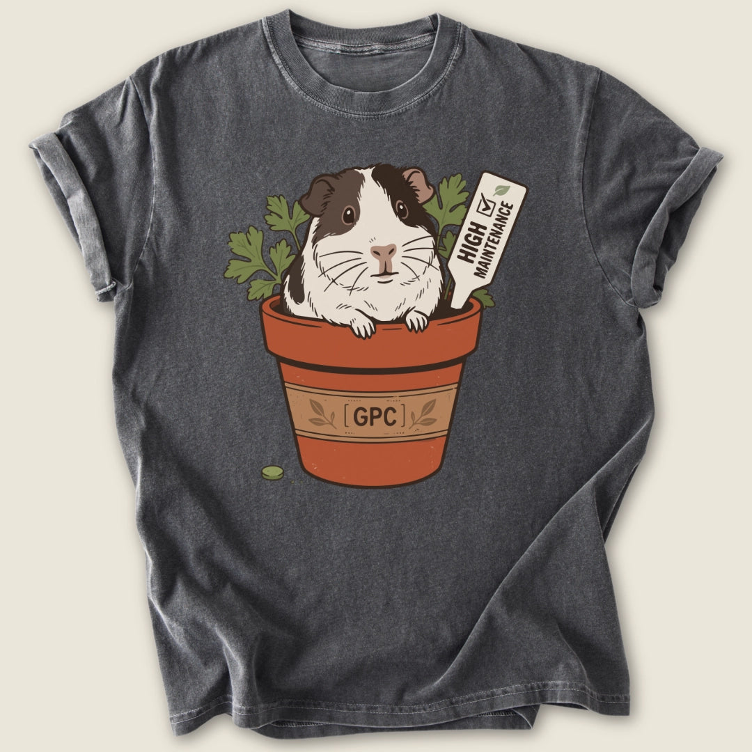 Potted Piggy T-shirt-Tee-Pepper-Guinea Pig Culture