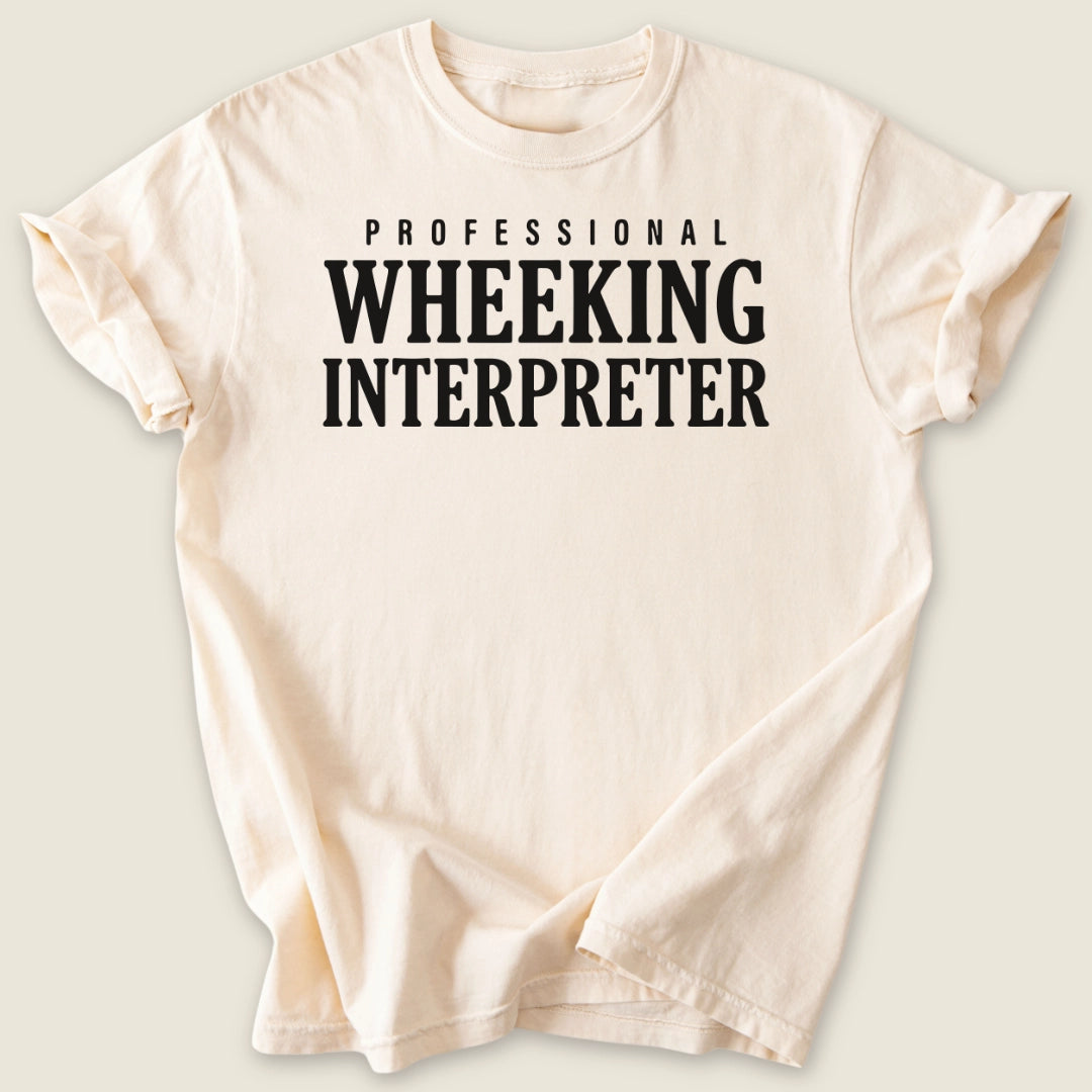 Professional Wheeking Interpreter T-shirt-Tee-Ivory-Guinea Pig Culture