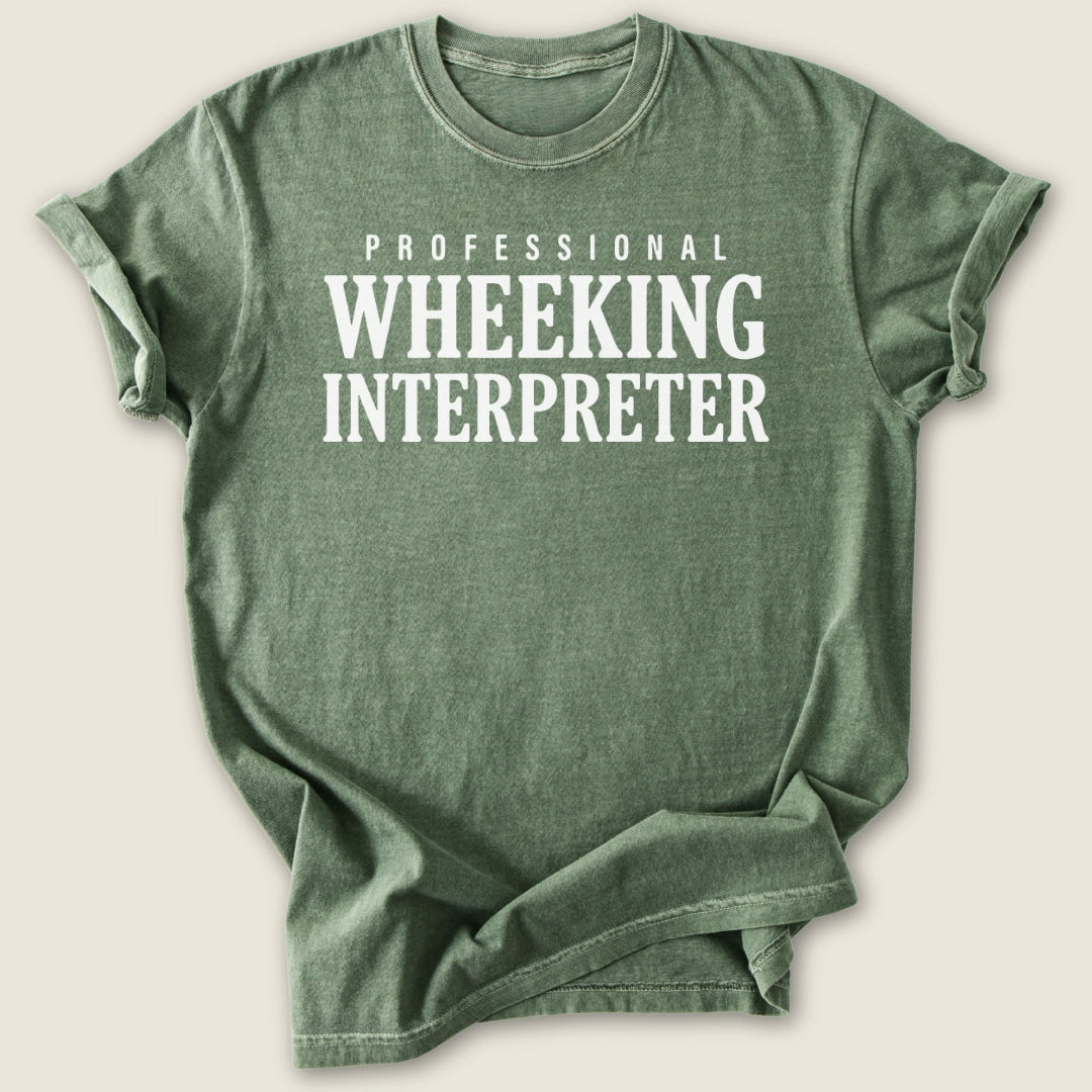 Professional Wheeking Interpreter T-shirt-Tee-Moss-Guinea Pig Culture
